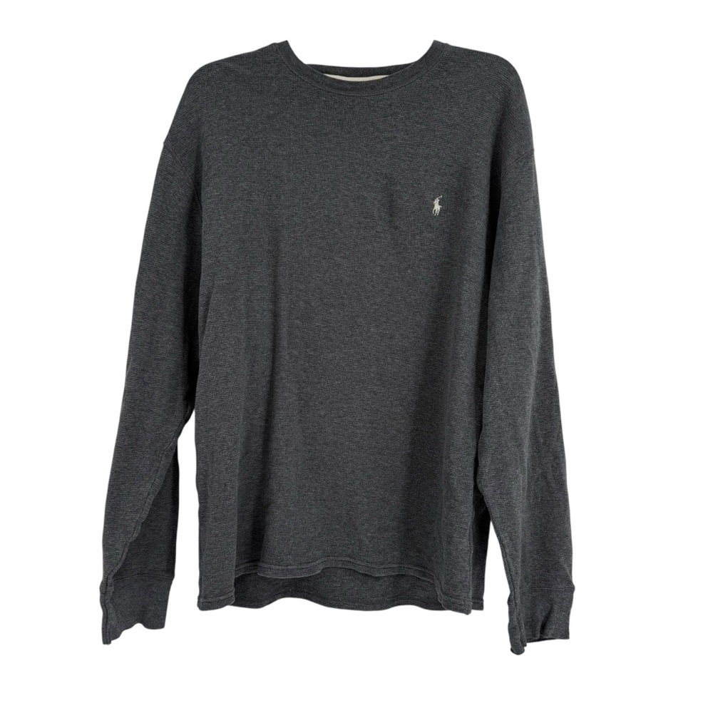 Polo Ralph Lauren Men's Size XL Gray Waffle-Knit Thermal Pajama Sleep Shirt